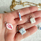 Blue and White Coastal Mini Polymer Clay Jewelry Charms