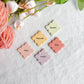 Pastel Honeybee Embossed Floral Polymer Clay Earrings