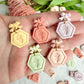 Pastel Spring Dangles with Bow Detail Polymer Clay Earrings