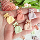 Pastel Spring Dangles with Bow Detail Polymer Clay Earrings