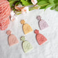 Pastel Honeybee Embossed Floral Polymer Clay Earrings