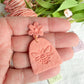 Pastel Honeybee Embossed Floral Polymer Clay Earrings
