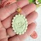 Scalloped Pastel Honeybee Embossed Polymer Clay Earrings