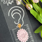 Scalloped Pastel Honeybee Embossed Polymer Clay Earrings