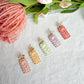 Pastel Scalloped Frame Flower Embossed Polymer Clay Earrings