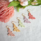 Spring Garden Boho Detailed Bee Pastel Polymer Clay Earrings