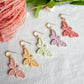 Spring Garden Boho Detailed Bee Pastel Polymer Clay Earrings