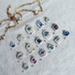 Blueberry Themed Transfer Paper Designed Polymer Clay Charms
