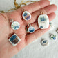 Blueberry Themed Transfer Paper Designed Polymer Clay Charms