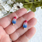 Stars and Stripes Polymer Clay Studs | 4th of July Studs | USA Studs