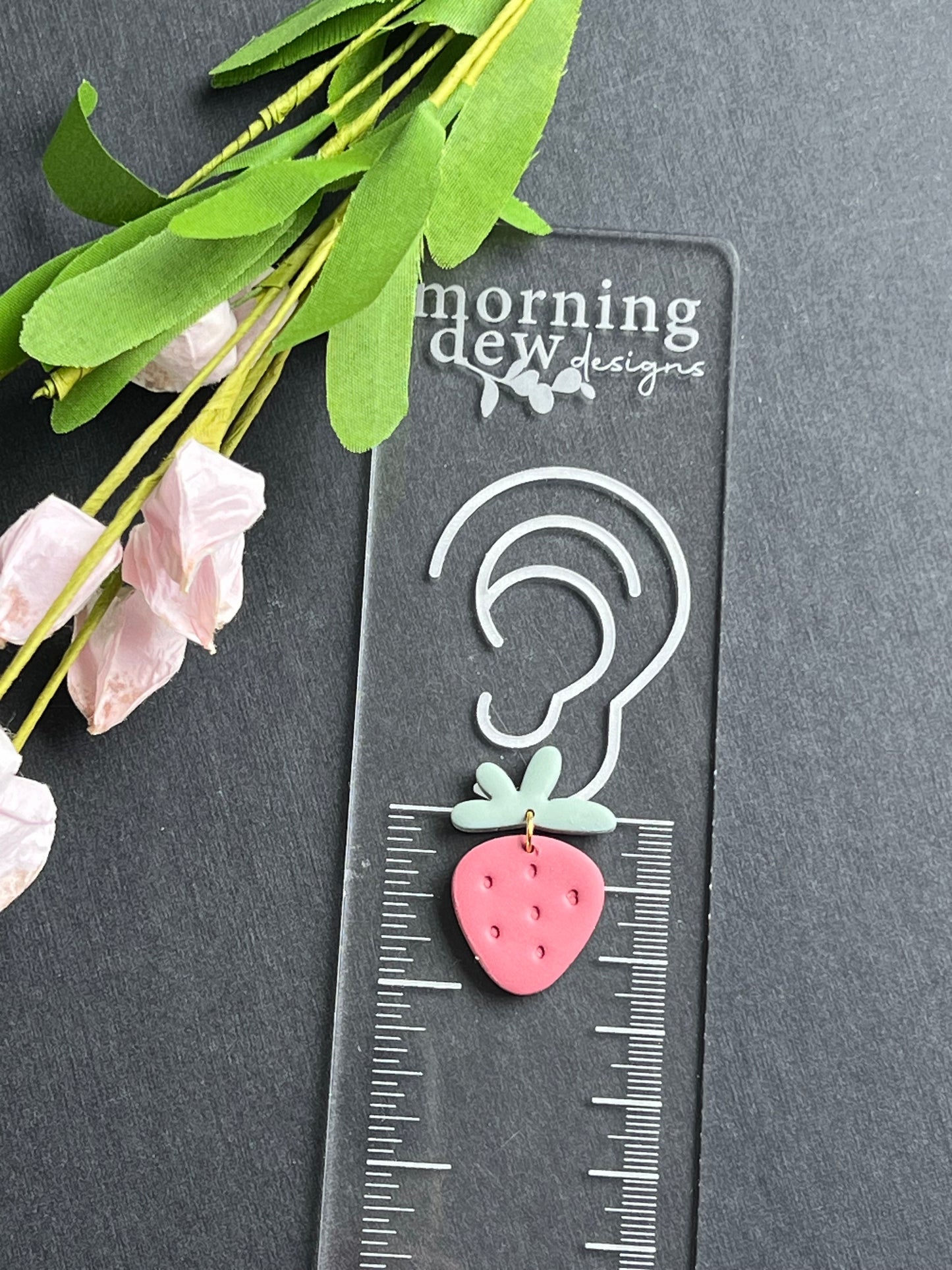 Fresh Strawberry Clay Earrings