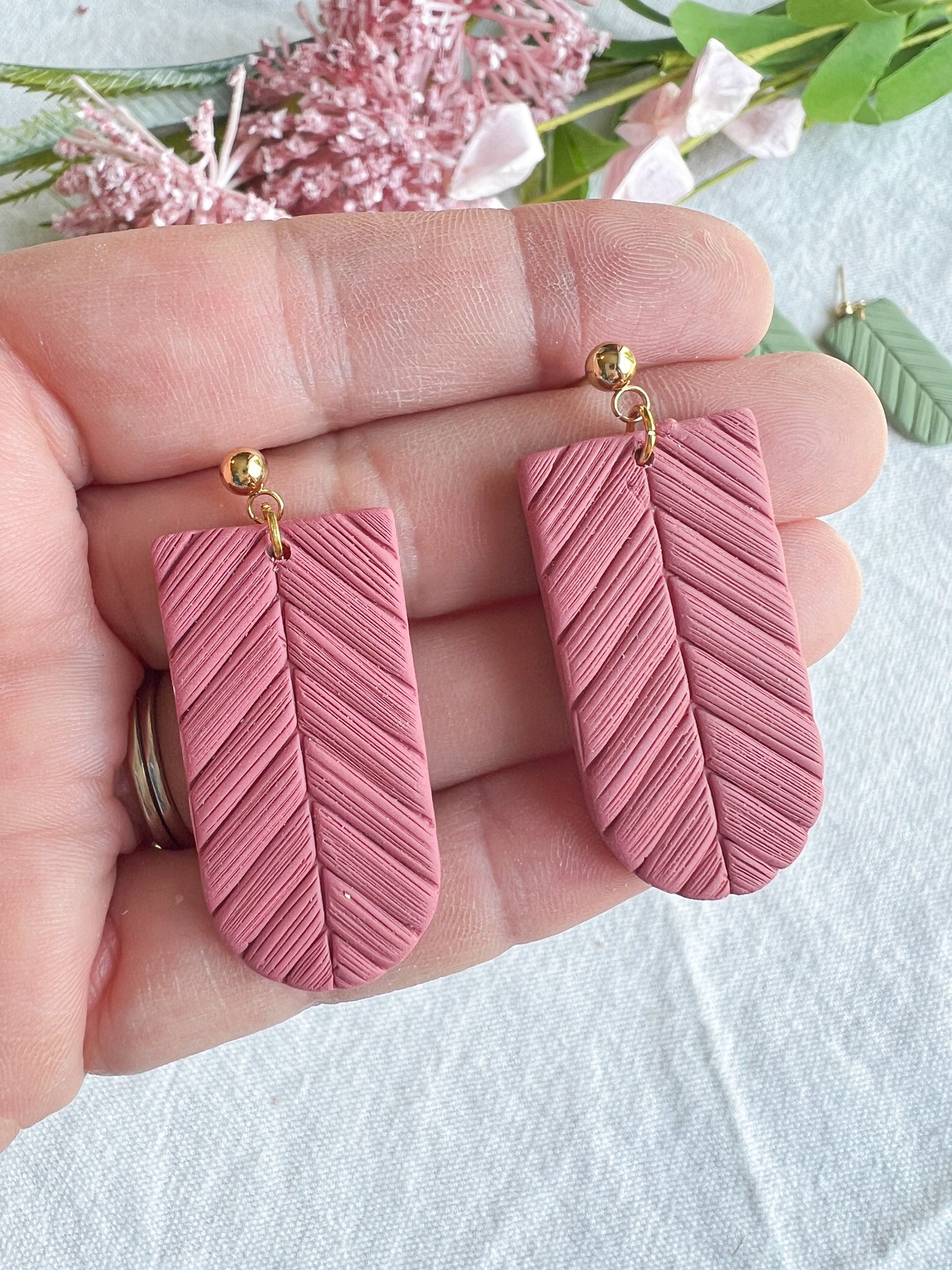 Bright Colored Feathered Chevron Arch Dangles