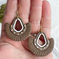 Brown Macrame Polymer Clay Earrings | Santorini Collection