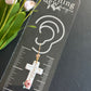 Faith Cross with Floral Details Polymer Clay Earrings