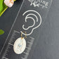 Vintage Powder Blue Embossed Bunny Polymer Clay Earrings
