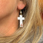 Faith Cross with Floral Details Polymer Clay Earrings
