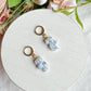 Dutch Delft Blue Pattern Wooden Shoe Polymer Clay Earrings