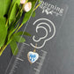 Dutch Delft Blue Bow Heart Shaped Polymer Clay Earrings