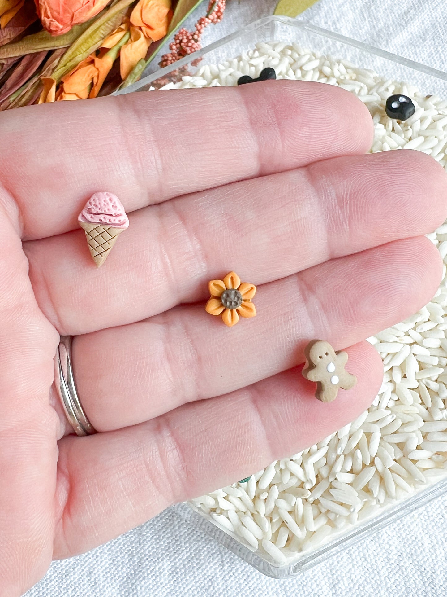 Kid-Sized Fall/Halloween/Christmas/Holiday Polymer Clay Studs