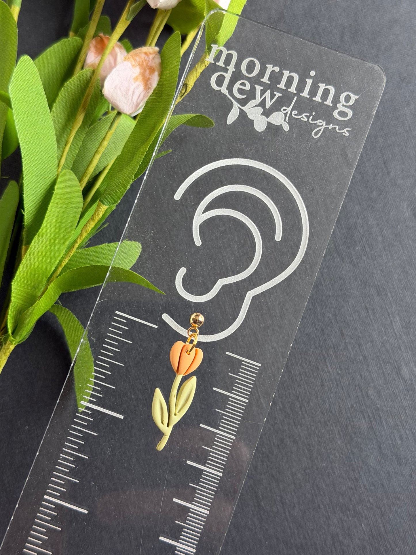 Spring Tulip Polymer Clay Earrings