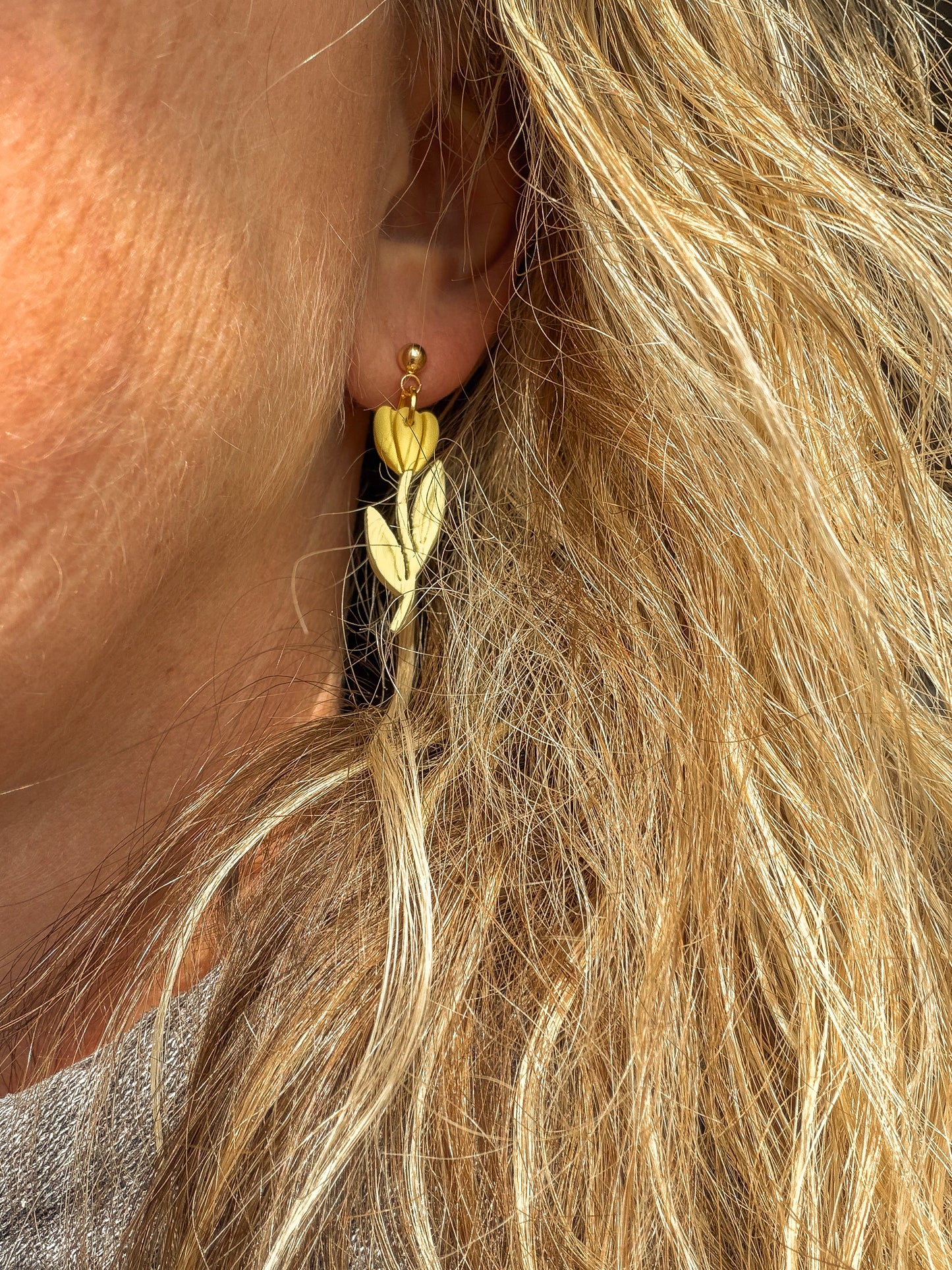 Spring Tulip Polymer Clay Earrings