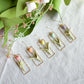 Gold Framed Dangled Tulip Polymer Clay Earrings