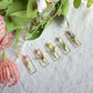 Gold Framed Dangled Tulip Polymer Clay Earrings