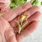Gold Framed Dangled Tulip Polymer Clay Earrings