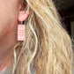 Tulip Embossed Minimalist Rectangle Polymer Clay Earrings
