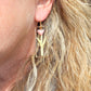 Gold Framed Dangled Tulip Polymer Clay Earrings