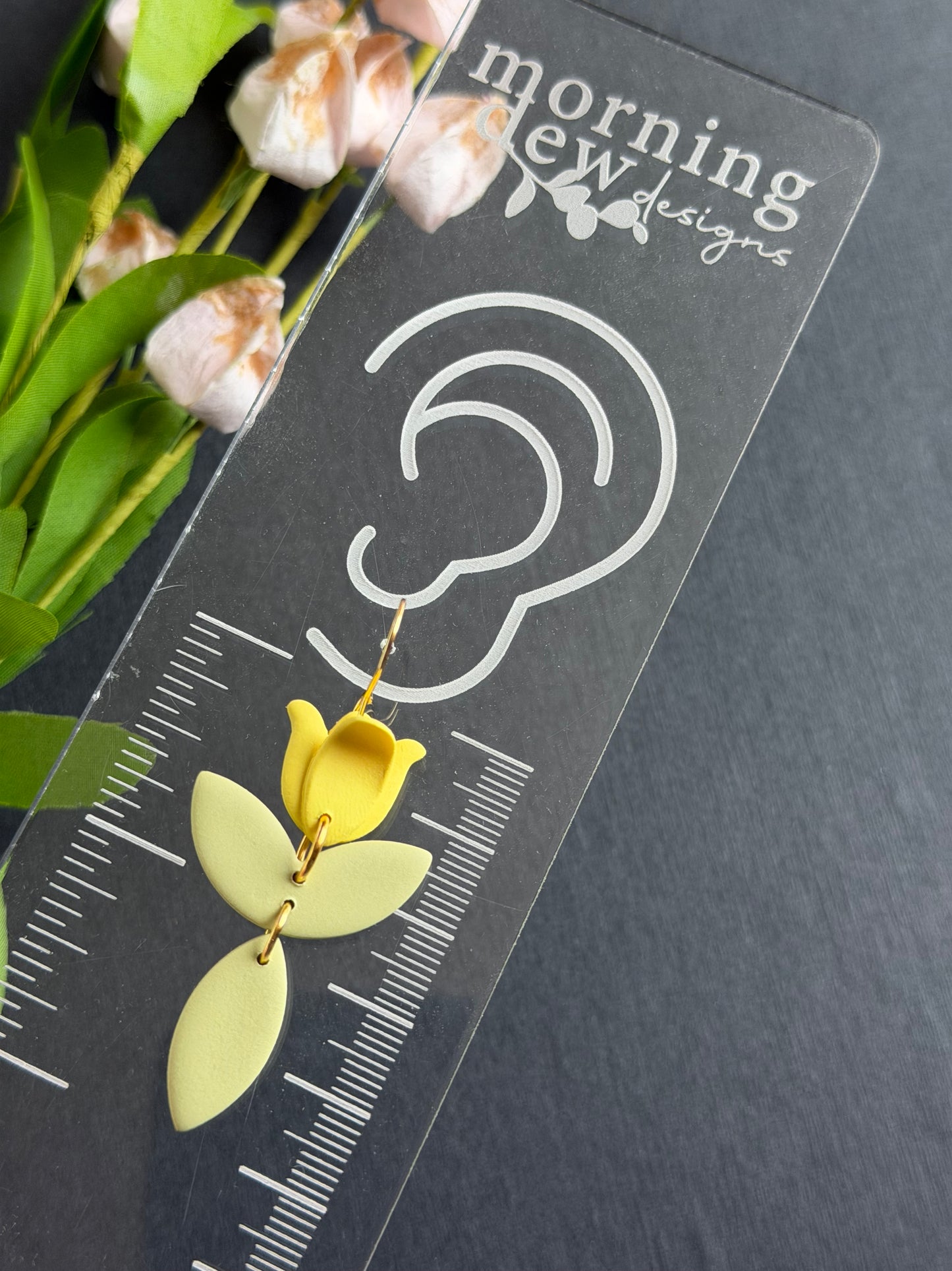 Spring Tulip Trio Polymer Clay Earrings