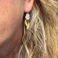 Gold Bezel Dainty Pastel Tulip Polymer Clay Earrings