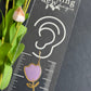 Gold Bezel Modern Pastel Tulip Polymer Clay Earrings