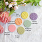 Floral Polymer Clay ID Badge: Textured Bright Pastel Retractable Badge