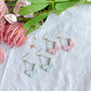 Delicate Detail Embossed Butterfly Polymer Clay Earrings