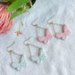 Delicate Detail Embossed Butterfly Polymer Clay Earrings