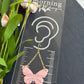 Delicate Detail Embossed Butterfly Polymer Clay Earrings