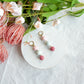 Pastel Bead Drop Trio Polymer Clay Earrings