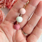 Pastel Bead Drop Trio Polymer Clay Earrings