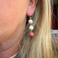 Pastel Bead Drop Trio Polymer Clay Earrings