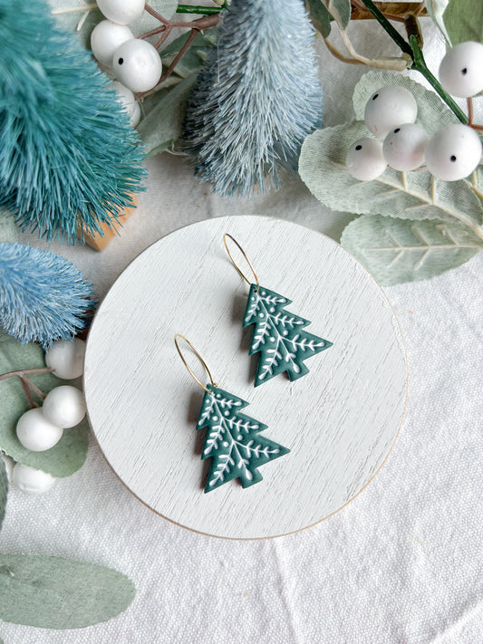 Scandinavian Green Christmas Tree Dangles