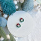 Christmas Wreath Polymer Clay Studs