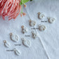 Sandy White Coastal Mini Shell Polymer Clay Jewelry Charms
