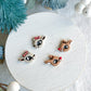 Rudolph and Clarice Reindeer Polymer Clay Studs