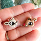 Rudolph and Clarice Reindeer Polymer Clay Studs