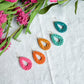 Cinco De Mayo Fiesta Embossed Teardrop Polymer Clay Earrings
