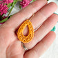 Cinco De Mayo Fiesta Embossed Teardrop Polymer Clay Earrings