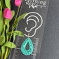 Cinco De Mayo Fiesta Embossed Teardrop Polymer Clay Earrings