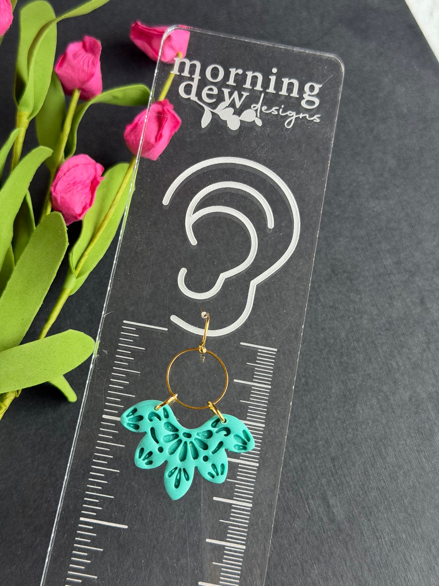 Cinco De Mayo Fiesta Talavera Floral Arch Polymer Clay Earrings