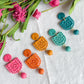 Cinco De Mayo Fiesta Papel Picado Polymer Clay Earrings